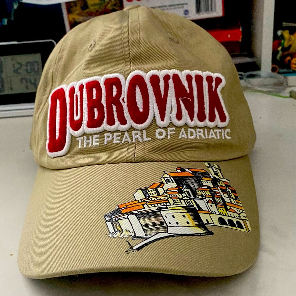 Dubrovnik Embroidered Cap with City Art